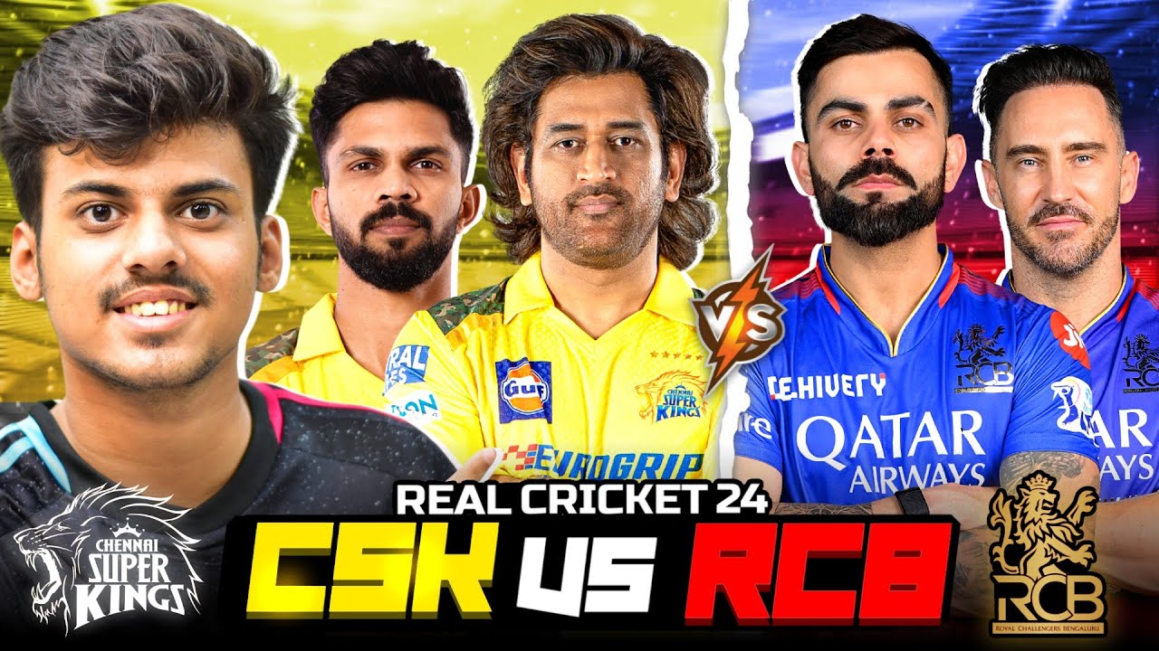 CSK VS RCB - IPL 2024 1ST MATCH - Real Cricket 24 Live - YouTube