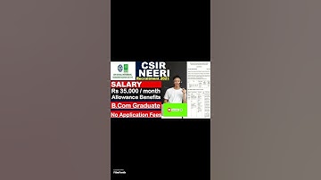Recruitment by CSIR - NEERI 2021 | Link is Given in the Comment Box for more details do watch it.