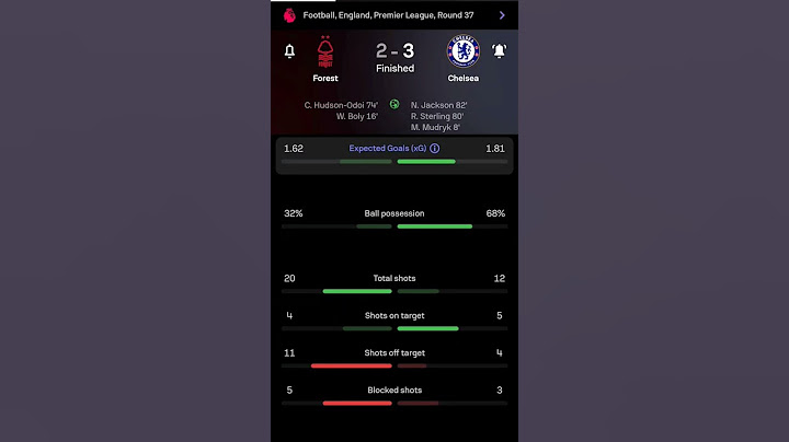 Nottingham Forest vs Chelsea | 2-3 | Round 37 | Premier League | England