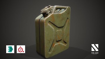 TIMELAPSE Game Asset Jerry Can | Autodesk3dsMax/Substance Painter