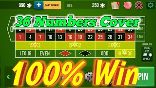 36 Numbers Cover 100% Win || Roulette Strategy To Win || Roulette Tricks screenshot 2