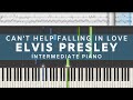Elvis Presley - Can't Help Falling In Love (Piano Tutorial) Intermediate