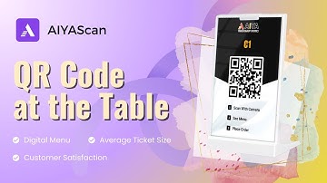 QR Menu Code Order & Pay at the Table | AIYAScan: Getting Started Instructions