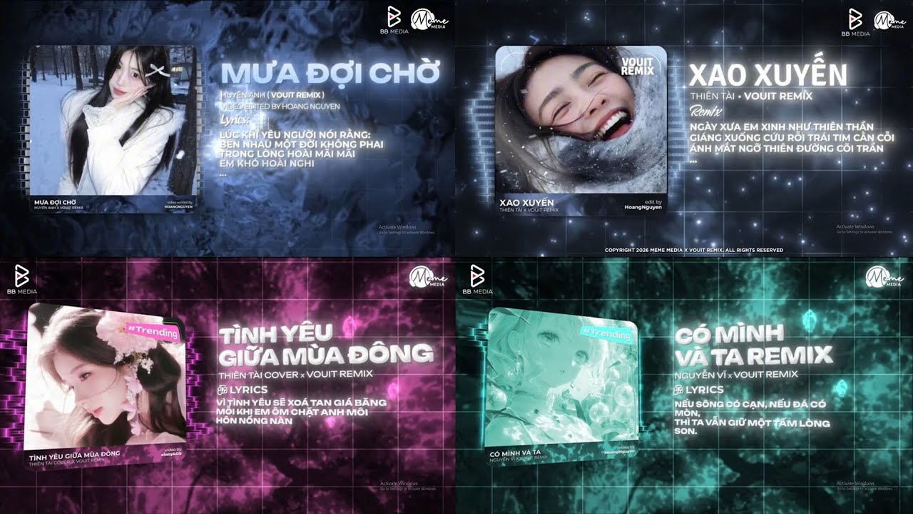 [STYLE TIKTOK REMIX 2026] Mưa Đợi Chờ x Xao Xuyến Remix x Có Mình Và Ta - Vouit Remix