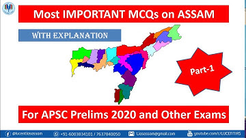 APSC Most Important MCQs on Assam with Explanation | Part-1