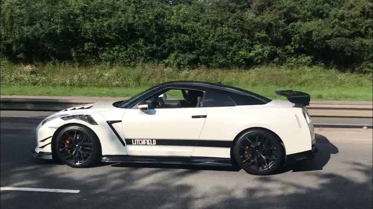 Nissan GTR (Lichfield exhaust) Loud downshifts! YouTube