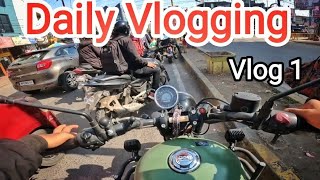 Daily Vlogging / Vlog 1 / My Daily Routine 😱😲 On Meteor 350 Matt Green