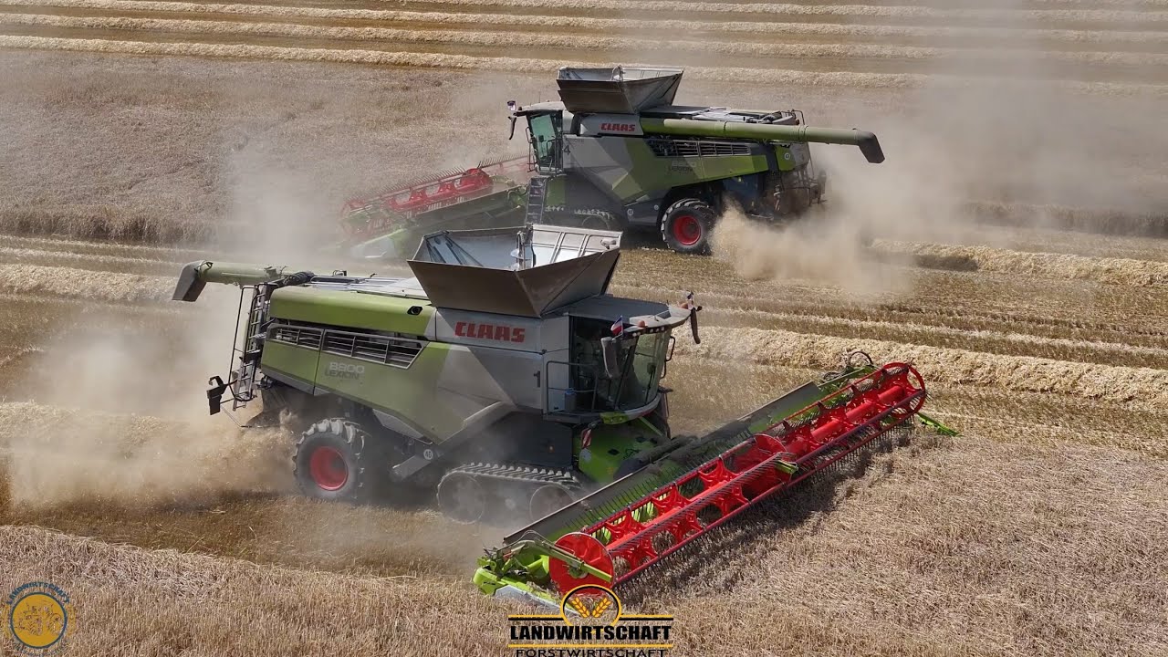 2 / 6 Claas Lexion 8800 mit dem 18.000T Liter Korntank & 13.80m Schneidwerk LU Daberkow Getreide