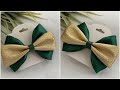 Double Layer Fabric Bow - Easy DIY Sewing Tutorial for Beginners