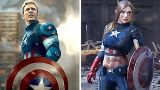 Lady Avengers : Infinity War Characters ( Gender Swap )