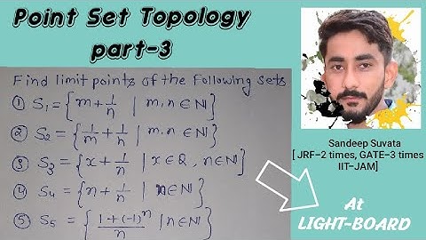 Point set topology | Point set theory | limit points | Isolated points| csir net|gate| light board