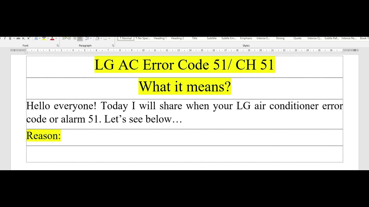 LG AC Error Code 51 What It Mean YouTube LG AC Error Code 51 What It Mean YouTube