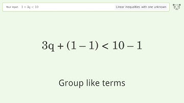 Solving Linear Inequalities: 1+3q is Smaller Than 10
