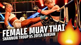 Female Muay Thai Fight Shannon Troup Vs Zofia Burian Road To Rebellion Full Fight Replay