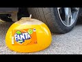 Crushing Crunchy & Soft Things by Car! EXPERIMENT CAR vs GIANT FANTA BALLOON