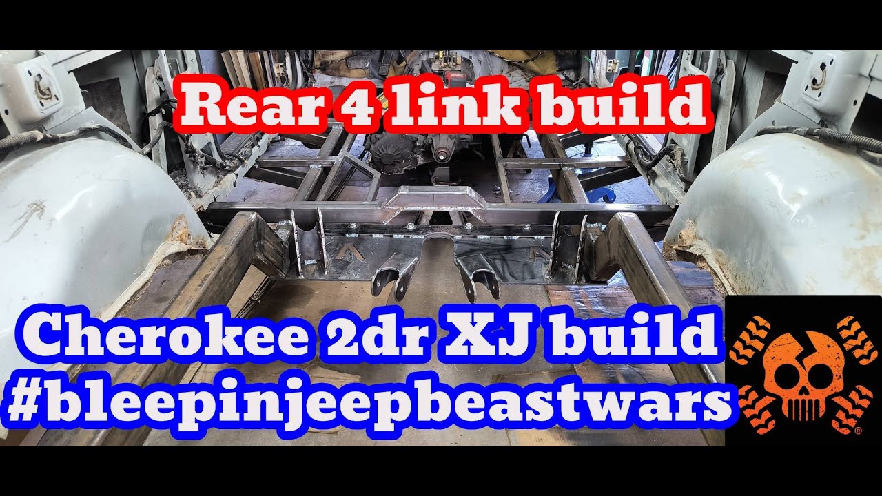 Jeep Cherokee XJ project - Building the rear 4 link frame brackets  