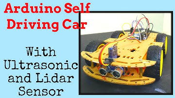 Arduino Self Driving Car with Ultrasonic and Lidar Sensor