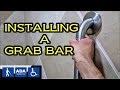 How to install Grab Bar inside Tile Shower.  D.I.Y. Home Depot materials