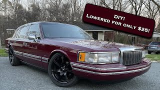 Lower your Towncar for $25! | DIY cut springs