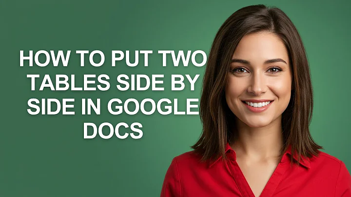 How To Put Two Tables Side By Side In Google Docs - AshleyHowTo