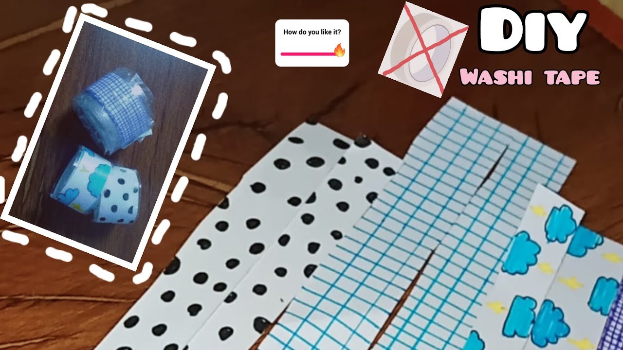 DIY washi tape no double-sidded tape | how to make washi tape ☺