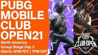 [EN] PMCO North America Group Stage Day 3 | Spring Split | PUBG MOBILE Club Open 2021