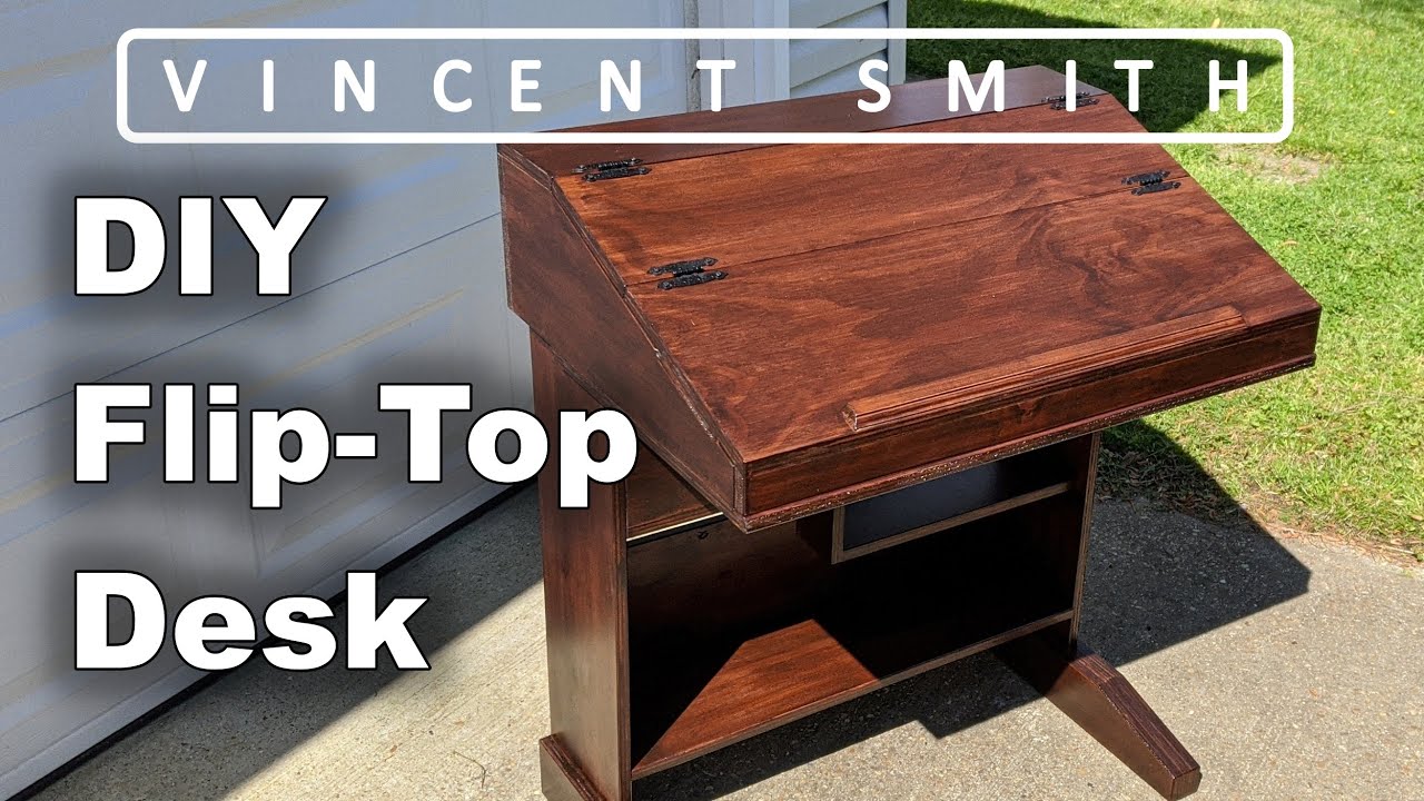 Udvidelse det samme Meningsfuld DIY Flip Top Desk - YouTube