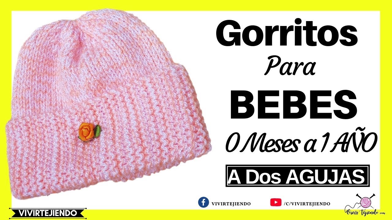 Cómo Tejer GORRITO para BEBÉ a Dos Niño Niña | Tejiendo Ajuar para Bebes - YouTube