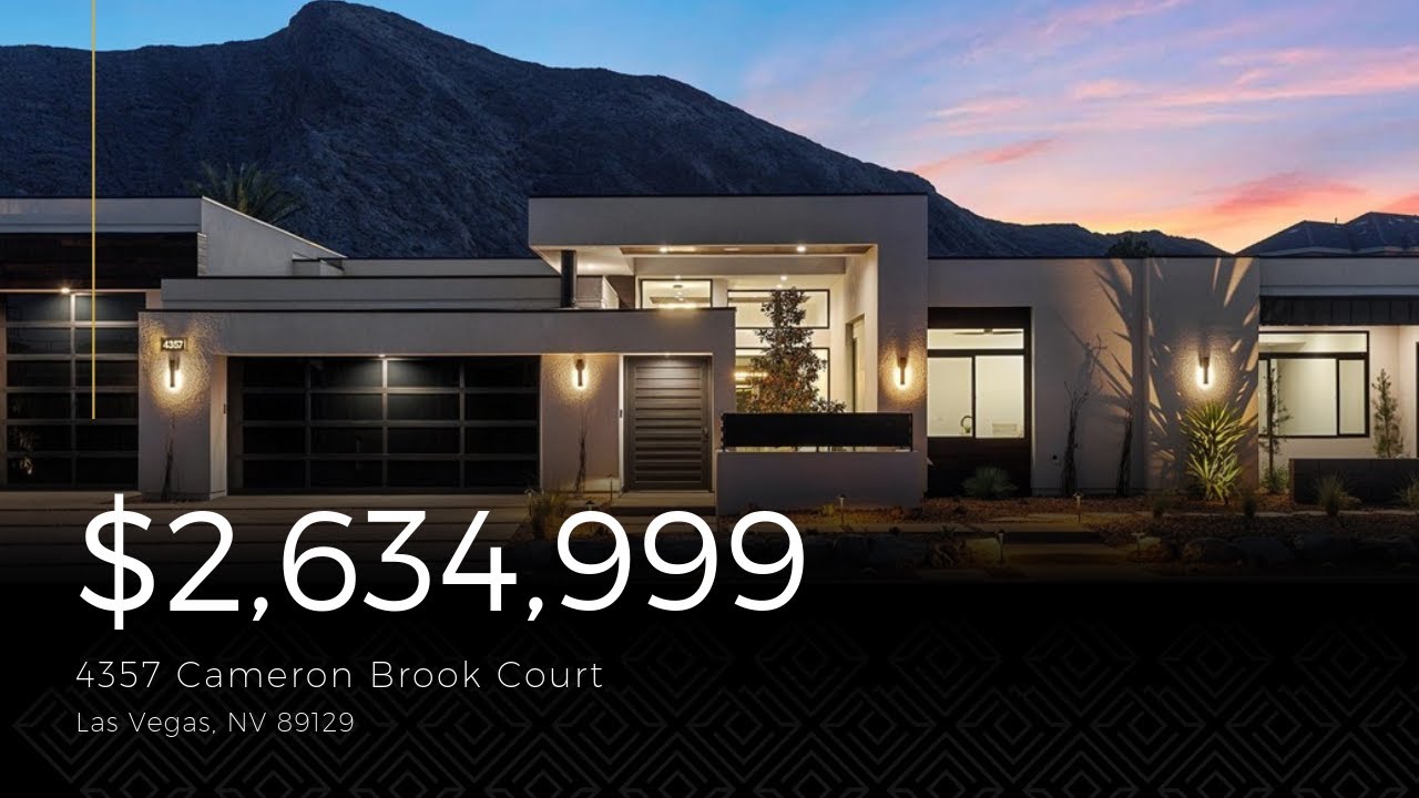 $2,634,999 4357 Cameron Brook Court, Las Vegas, NV 89129