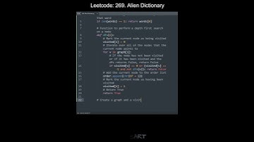 Leetcode 269. Alien Dictionary in Python | Python Leetcode | Python Coding Tutorial | Python ASMR