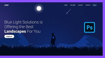 Landing Page Illustration & Design in Photoshop