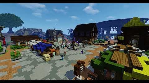 Hypixel Skyblock Hub time lapse part 2 (Better?! | view from redstone house | mage server)