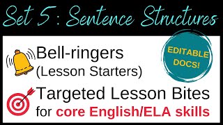 Mini-lessons to teach sentence structures to middle and high school students