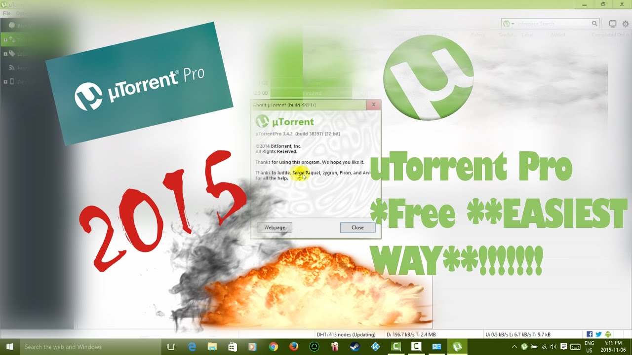how to get utorrent pro free