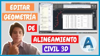 EDITAR GEOMETRIA DE ALINEAMIENTO EN CIVIL 3D [2023] CAP. 18