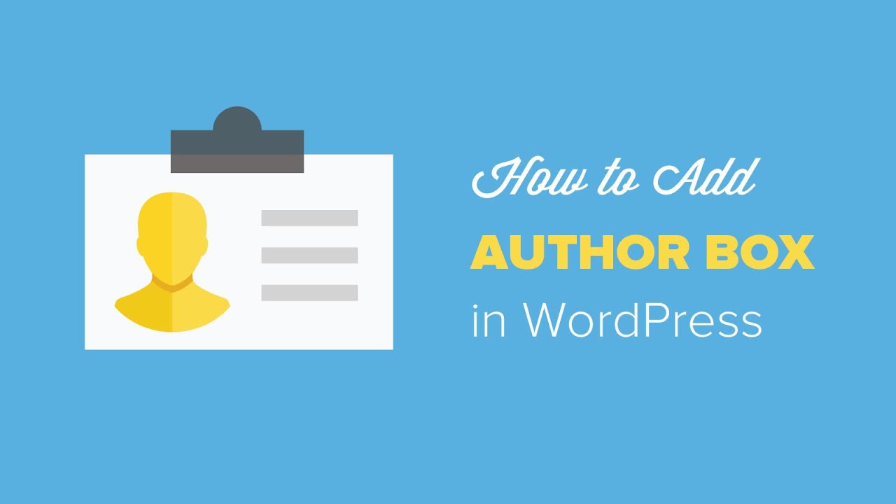 How to Add an Author Info Box in WordPress Posts - YouTube
