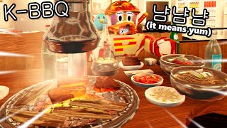 Korean flash game - Roasting Korean barbecue game 