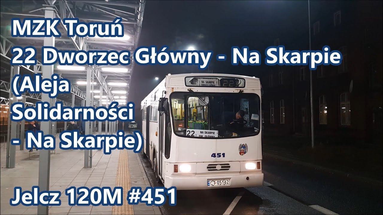 MZK Toruń - Jelcz 120M #451, linia 22