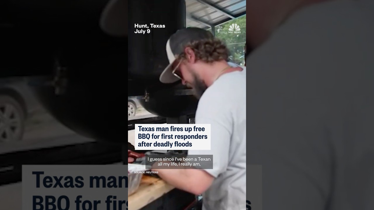 Texas man fires up free BBQ for first responders