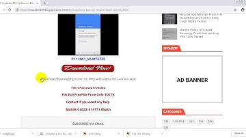 Symphony P11 Frp Remove Flash File