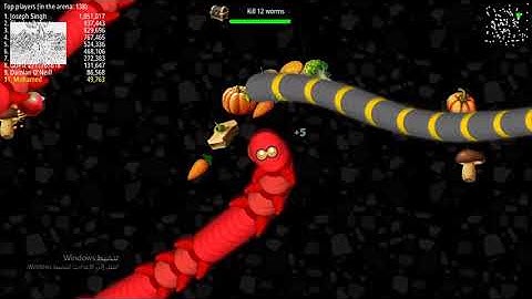 لعبة الدودةWormate.io Gameplay Tiny Worm Trapping Fastest Worms Wormateio Highscore