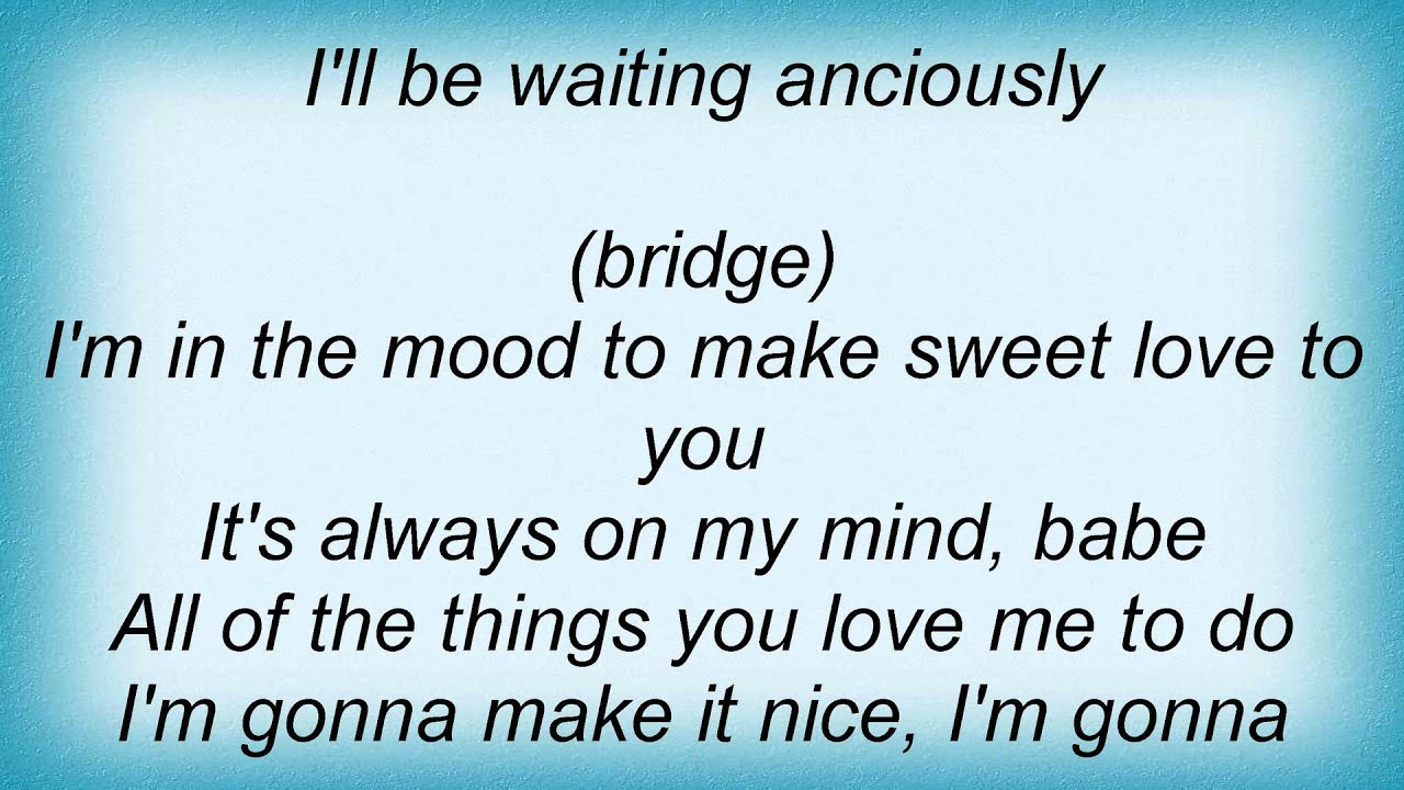 Lisa Stansfield - The Longer We Make Love Lyrics - YouTube