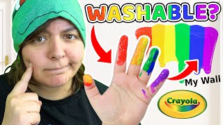 How Washable is Crayola off Everything? I Try ALL Markers, Crayons & Paint