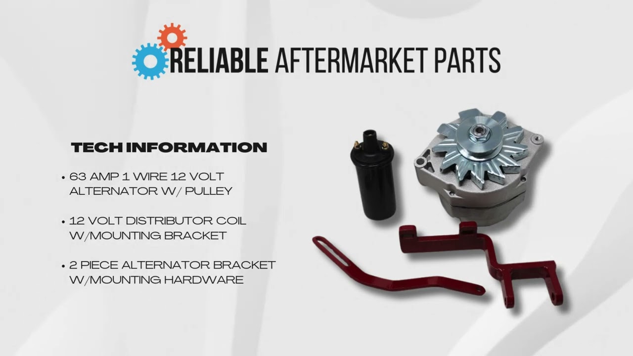 12 Volt Alternator Conversion Kit Fits FARMALL IH 100 200 A B C Super 6 Vol