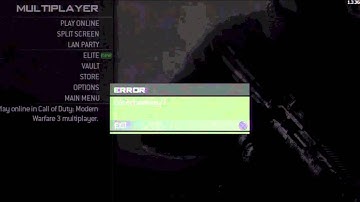 Modern Warfare 3: Error code "Out of memory 7"
