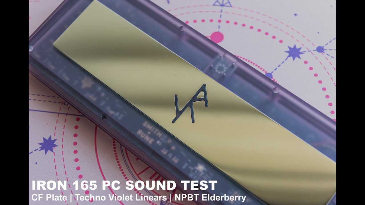 Smith+Rune Iron165 PC | Forged CF Plate | Techno Violet Linears | NicePBT Elderberry Sound Test