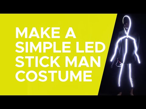 Make an LED Stick Man Costume - the best lighting designer halloween outfit!