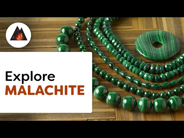 Micro Malachite Bead Necklace in Gold | Medley Jewellery