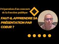 Oral de concours  une prsentation apprise par cur 