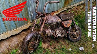 Full restoration abandonned motorcycle honda Z50 50cc 4 stroke (Timelapse) Monkey bike | Final Part
